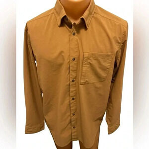 Swiss Tech+ Nylon Shirt Button Down Long Sleeve Color:Copper Penny Outdoor Sz L